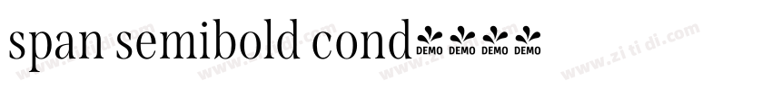 span semibold cond字体转换